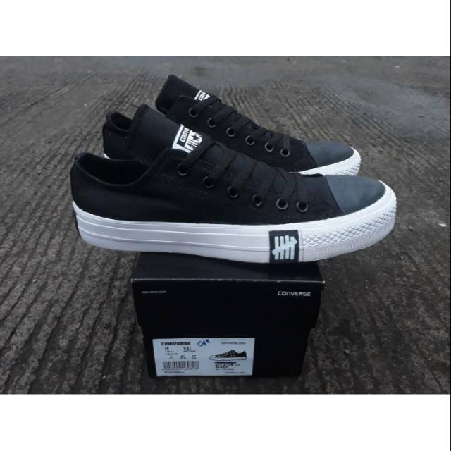 SEPATU SEKOLAH MADE IN VIETNAM CONVERSE LOW UNDEFEATED BLACK WHITE UNISEX SIZE 37/38/39/40/41/424344