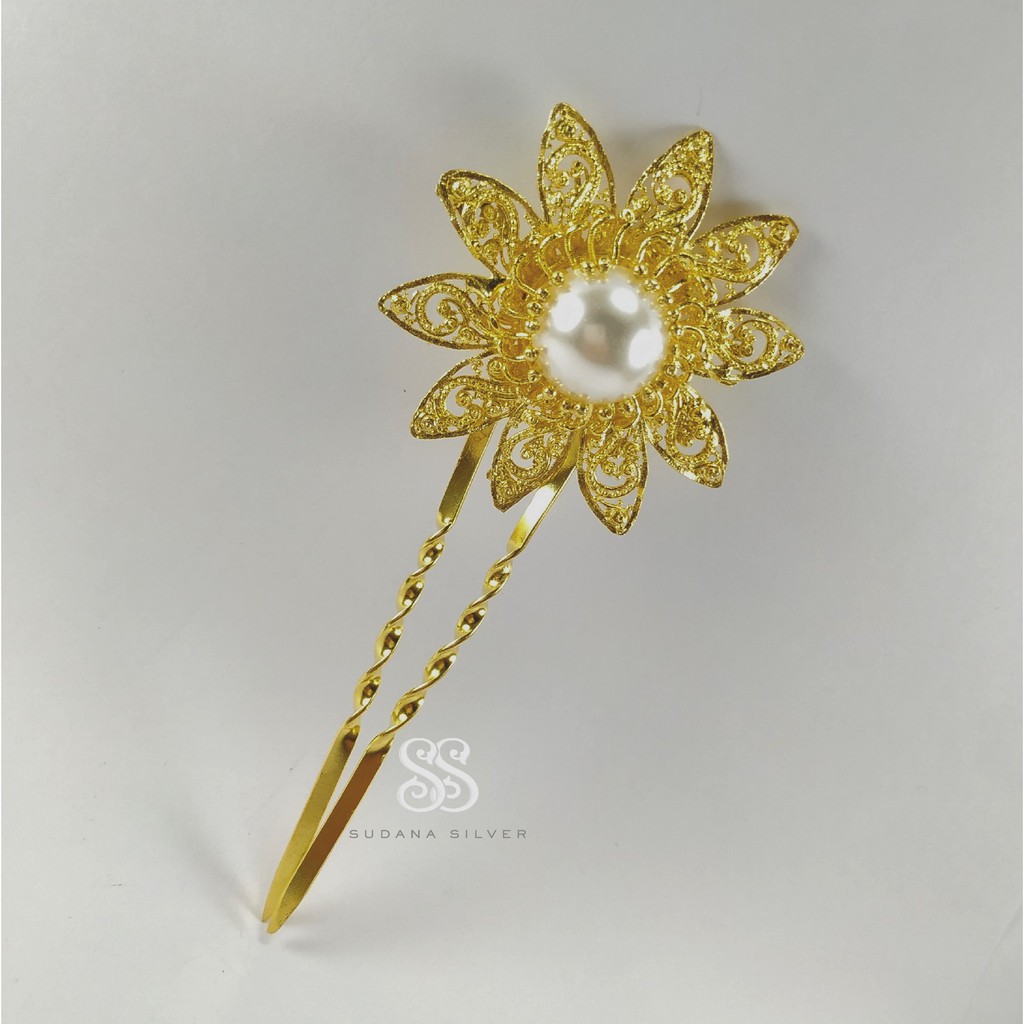 Cucuk Rambut Alpaka Bali Gold Medium