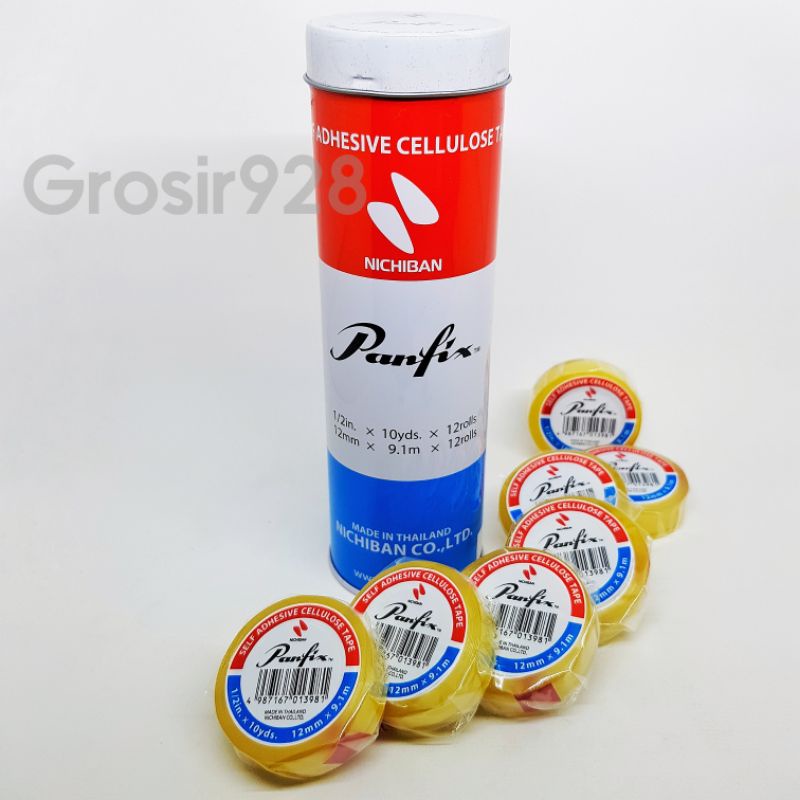 

Selotip / Solatip Isolasi Bening / Self Adhesive Cellulose Tape Panfix 1/2 inch x 10 yards