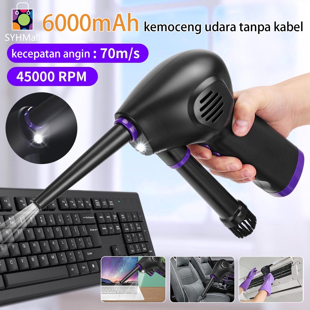 【Ready Stock】2 in 1 Blower Air Duster / Penyedot debu tanpa kabel / Jet Cleaner Cordless / Handheld Air Duster / pet blower / Blower Kipas / Listrik Tegangan Tinggi / Isi Ulang / Kapasitas Besar / Portabel / Gerinda Cordless / Vacum Cleaner COD