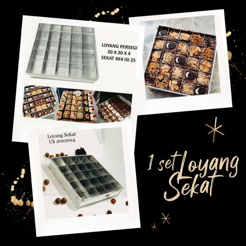 Loyang Brownies Sekat | Loyang Sekat Kotak Pesegi | Loyang bolu kukus brownies
