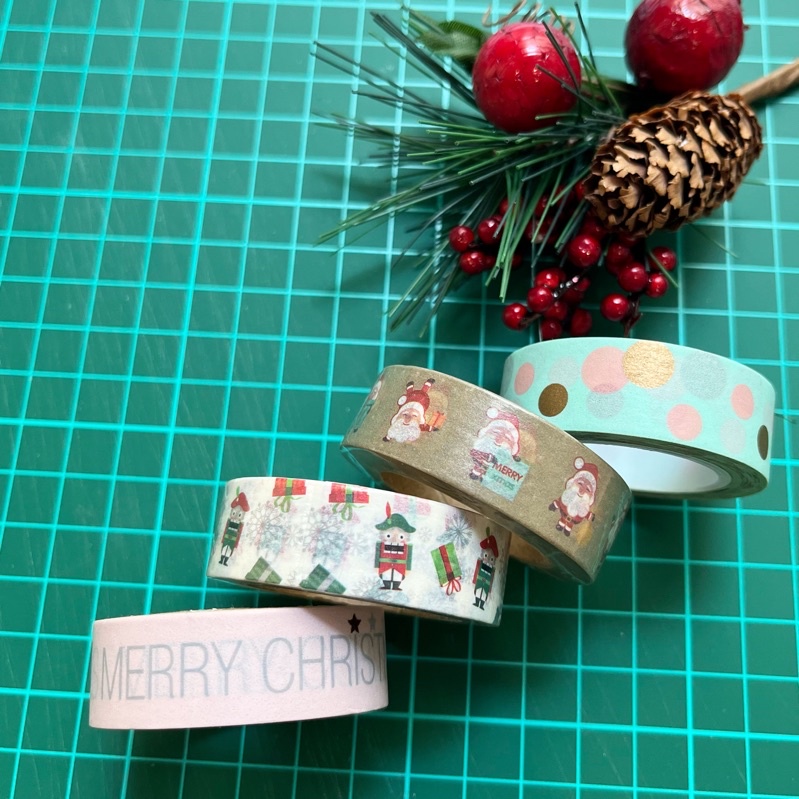 

Washimoshi Masking Washi Tape Chrismas Editions set (4 roll x 10 meter)