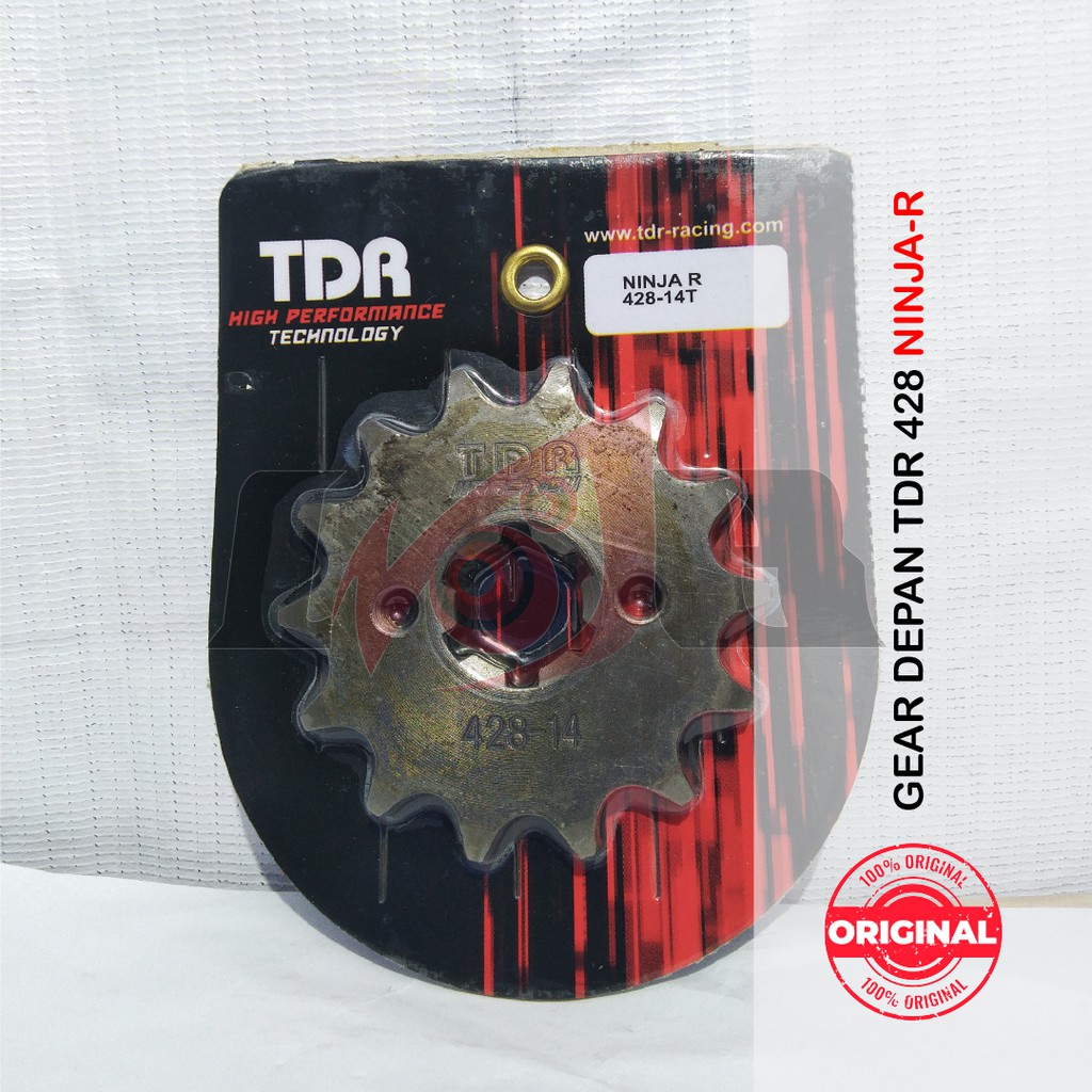 TDR Gear Depan Kawasaki Ninja R 2T Gir Front Racing Part 428 14T