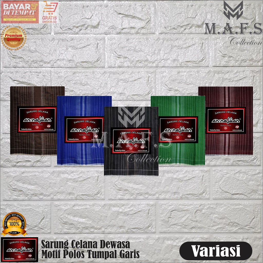 SARUNG CELANA DEWASA ANNAJWAN MOTIF POLOS GARIS