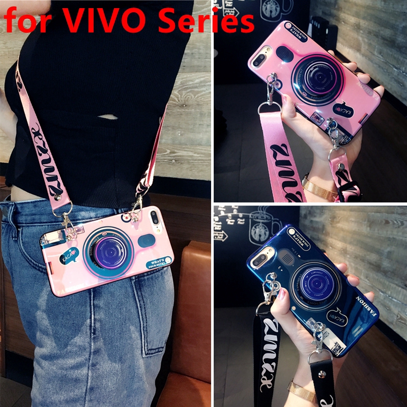 Shoulder Strap Camera Casing Soft HP VIVO Y12s Y20 Y20s