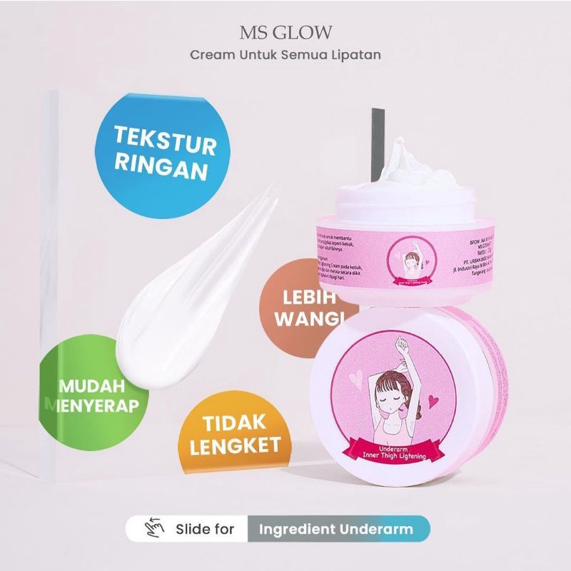 UNDERARM MS GLOW ORIGINAL / KRIM LIPATAN MS GLOW