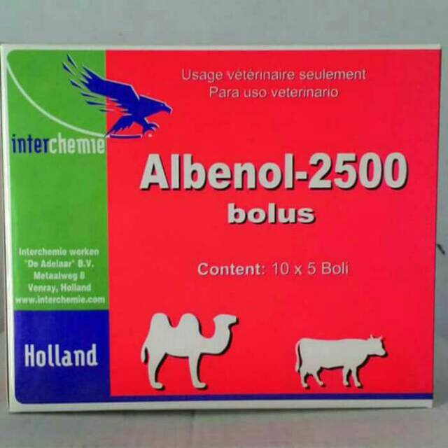 ALBENOL-2500 Bolus (Antelmintik Spektrum Luas)