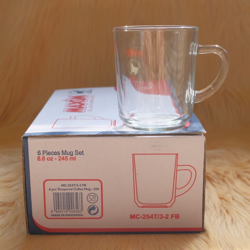 MAXIM- GELAS MC 254T GAGANG 1PCS/ GELAS TEH/ GELAS KOPI