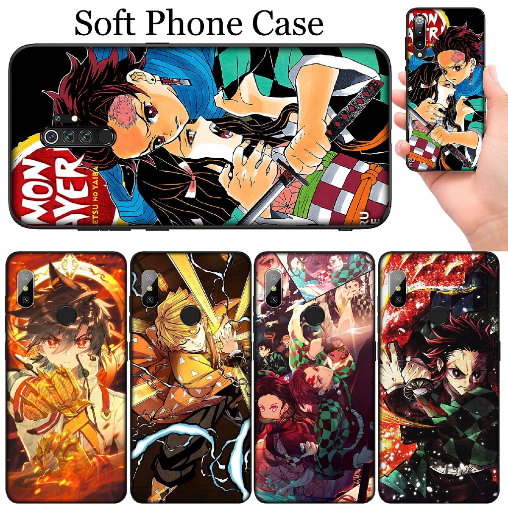 Casing Soft Case TPU Motif Anime Warna Hitam untuk  Xiaomi  