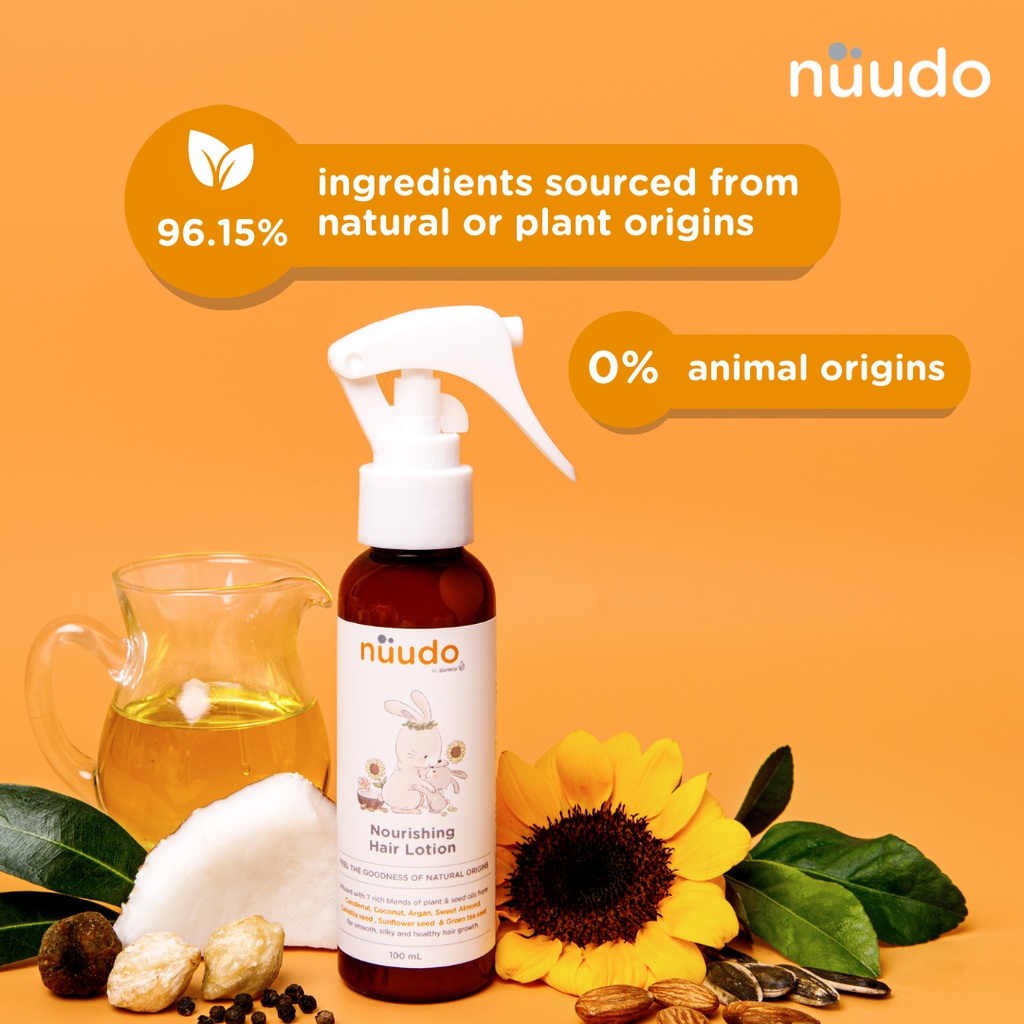 NUUDO - NUUDO NOURISHING HAIR LOTION - BABY HAIR LOTION 100ML-225ML NUUDO BY PURECO - MINYAK RAMBUT BABY-ANAK