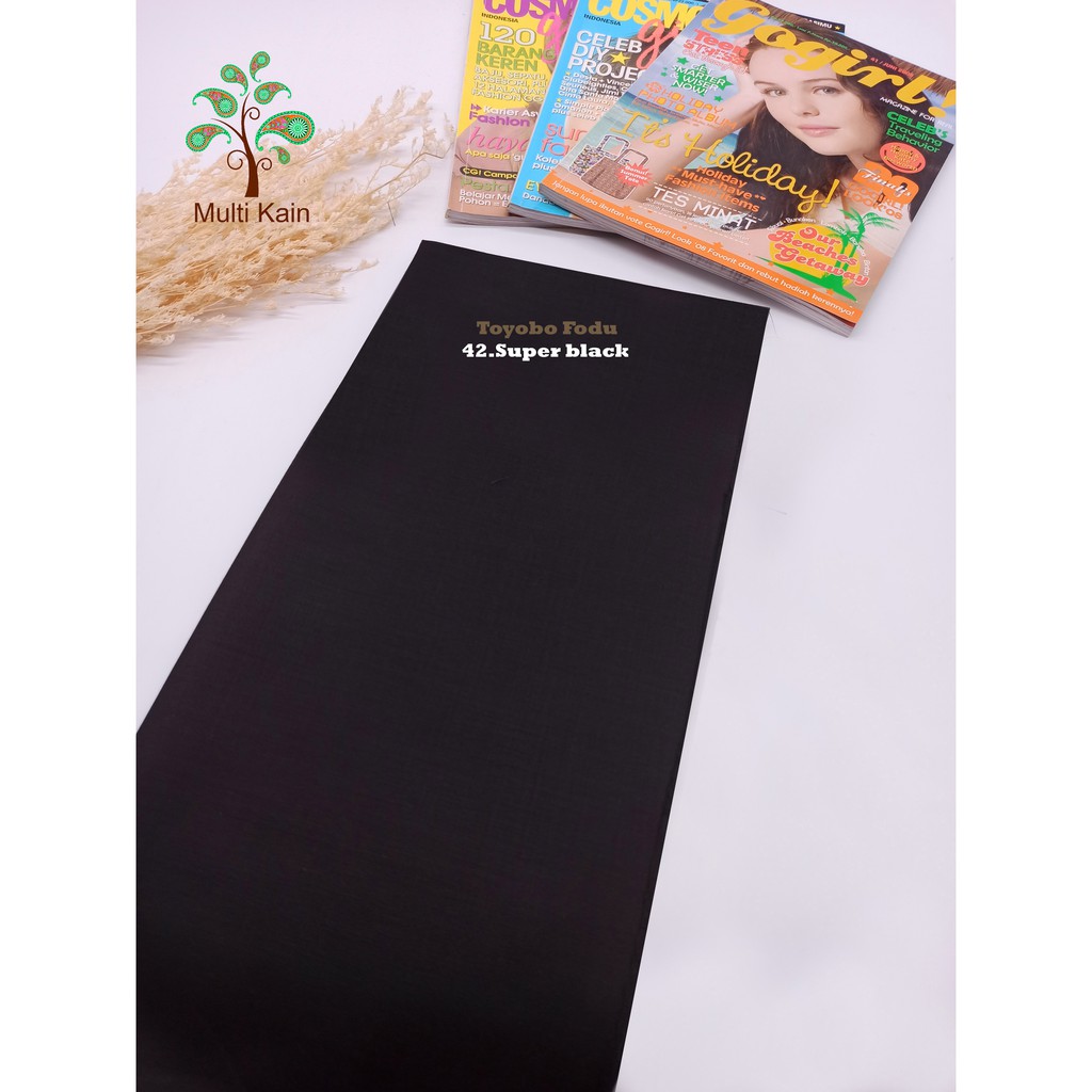 Bahan Multi kain katun cotton toyobo FODU (COPYRIGHT, TERDAFTAR) asli premium-FODU42 hitam