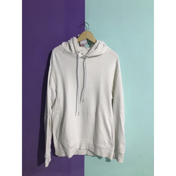 Hodie uniqlo white L fit XL