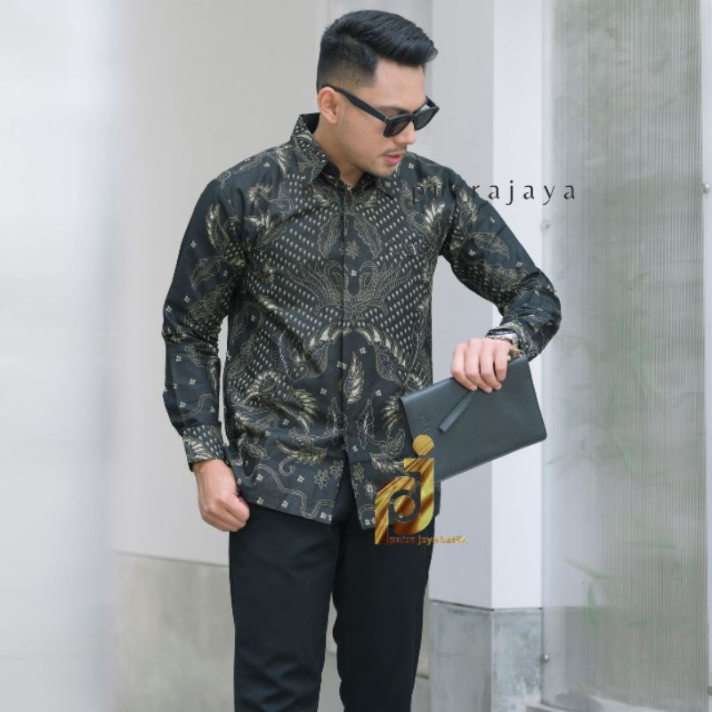 PARI Baju Batik Pria Lengan Panjang Slimfit Premium Furing Katun Sragenan Adem Kemeja Cowok keren Lamaran Kondangan Tunangan Grosir Partai