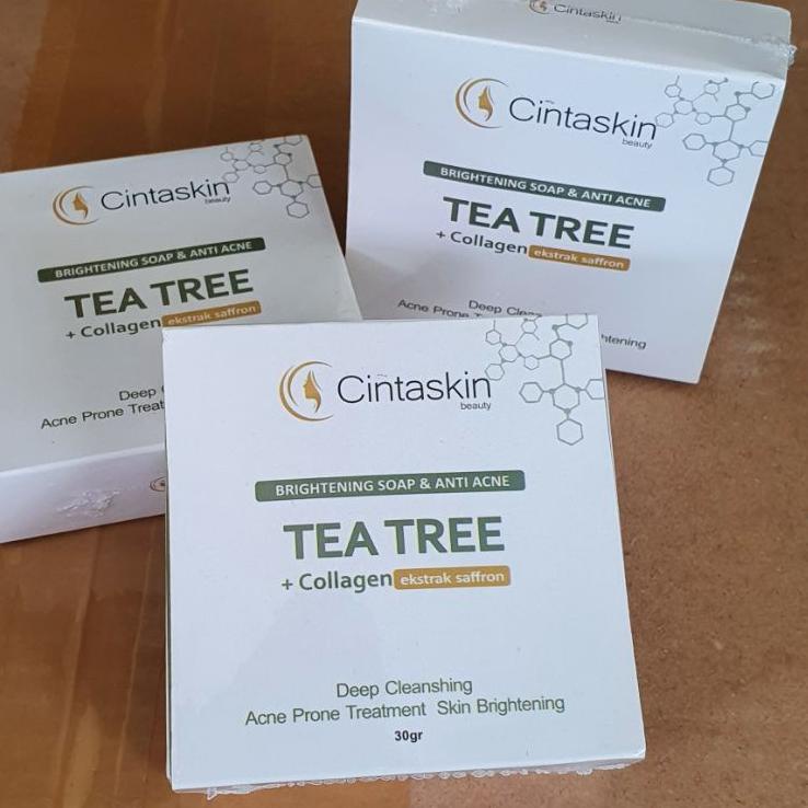 

Bagus Banget.. Cintaskin beauty - Brightening soap & Anti acne Tea tree plus collagen extract saffron 30gr