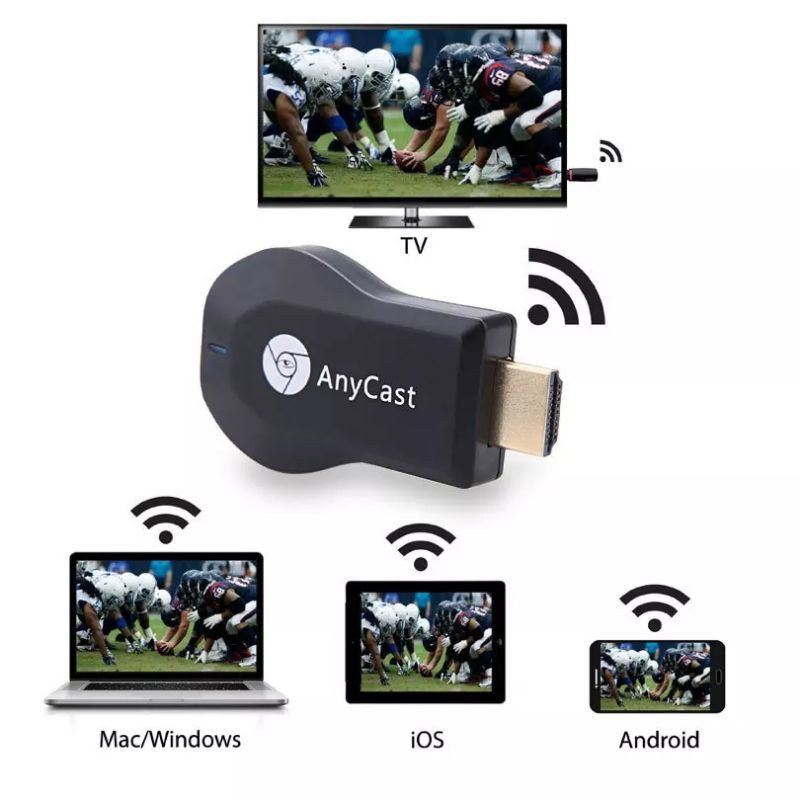 Alat Penghubung HP ke TV tanpa Kabel WIRELESS MIRACAST MIRROR SCREEN DONGLE HDMI ANYCAST