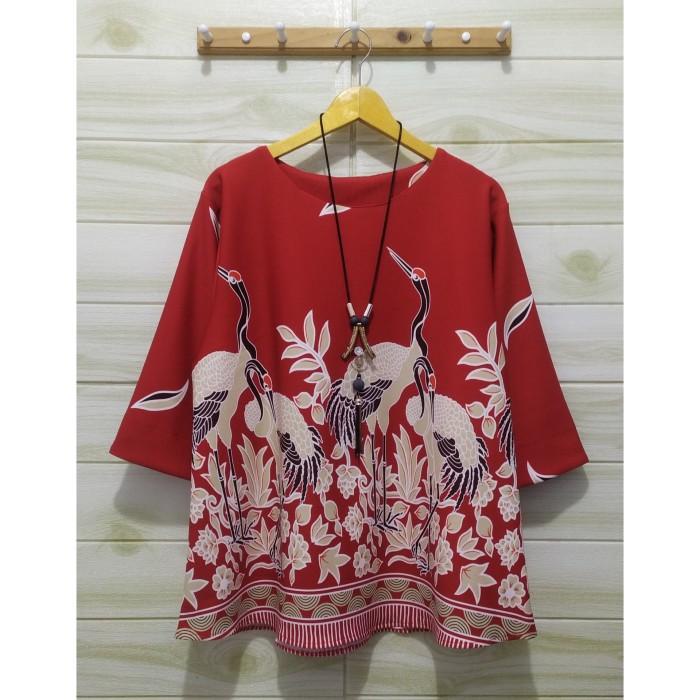 7.7 Blouse Ukuran Jumbo Wanita-Bahan Scuba-Atasan Jumbo Wanita Exclusive