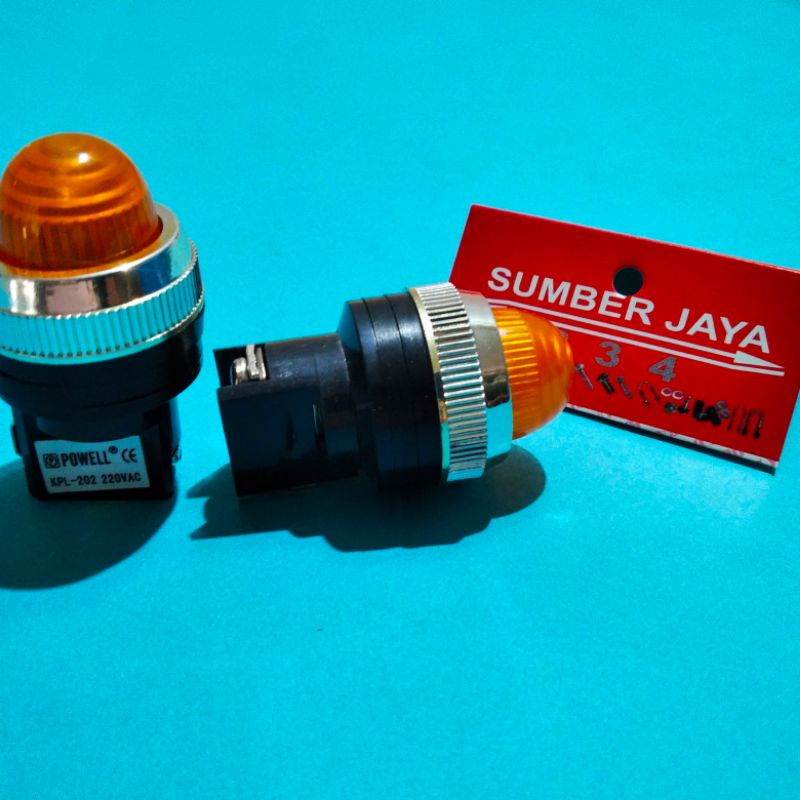 Lampu indikator kuning 220 V / indicator light singnal / pilot lamp TERMURAH