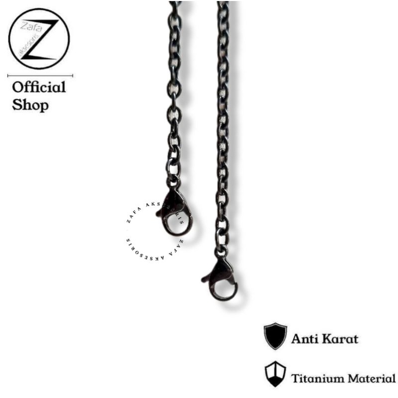 Zafa Strap Kalung Masker Titanium Pria Wanita Model Rantai Anti Karat - Strap Zuko