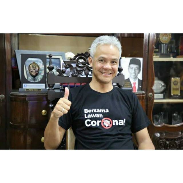 MURAH !!!! KAOS TSHIRT SABLON BERSAMA LAWAN CORONA BAHANNYA 30S COMBED ADEM