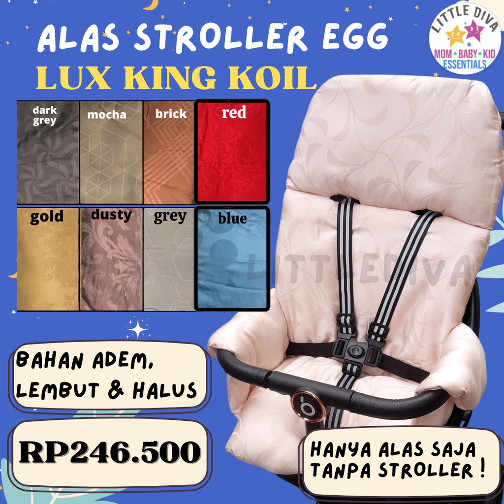 Alas Stroller Pad EGG 55 KAOS JAGUAR - TANPA TALI SEATBELT Alas Stroller Telur Akachan Kereta dorong bayi fit to baobaohao v1 v2 v5 v8 / Egg / Baby Elle Rider Labeille City 8871 Egg 8870