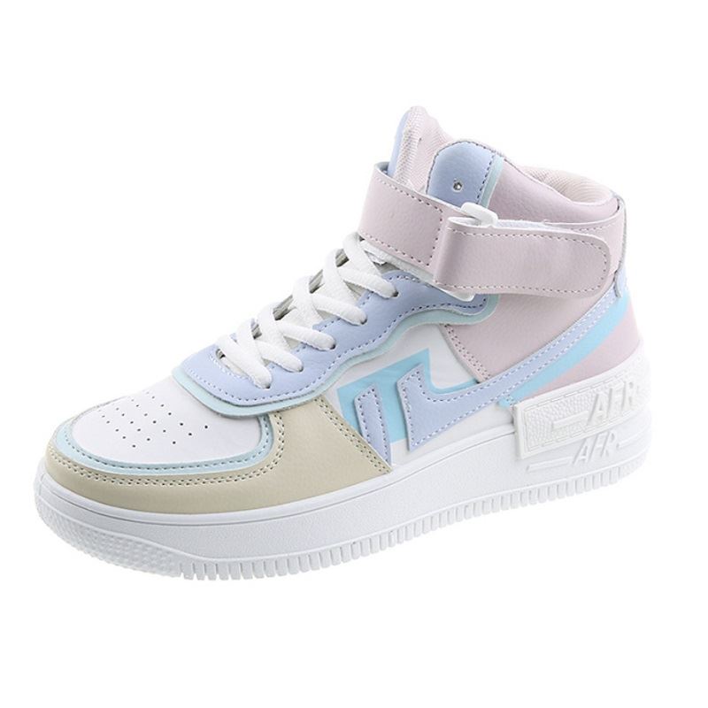 BJS508 - BLUE/PINK - Sepatu Sneakers Wanita Cantik Import Modis SEPATU WANITA SNEAKERS WEDGES HAK TALI FLAT JOGGING SPORT OLAHRAGA FASHION IMPORT TERMURAH TERLARIS TERBARU BAGSTORE JAKARTA JSS508