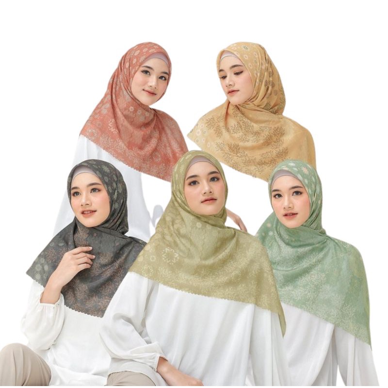 AUT-Hijab segi empat voal motif lasercut