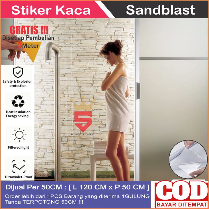 Sticker Kaca Sandblast