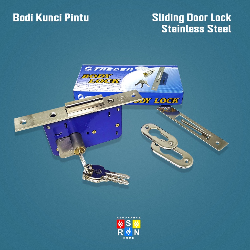 Body Kunci Pintu Geser / Sliding Door Lock Resonance Home