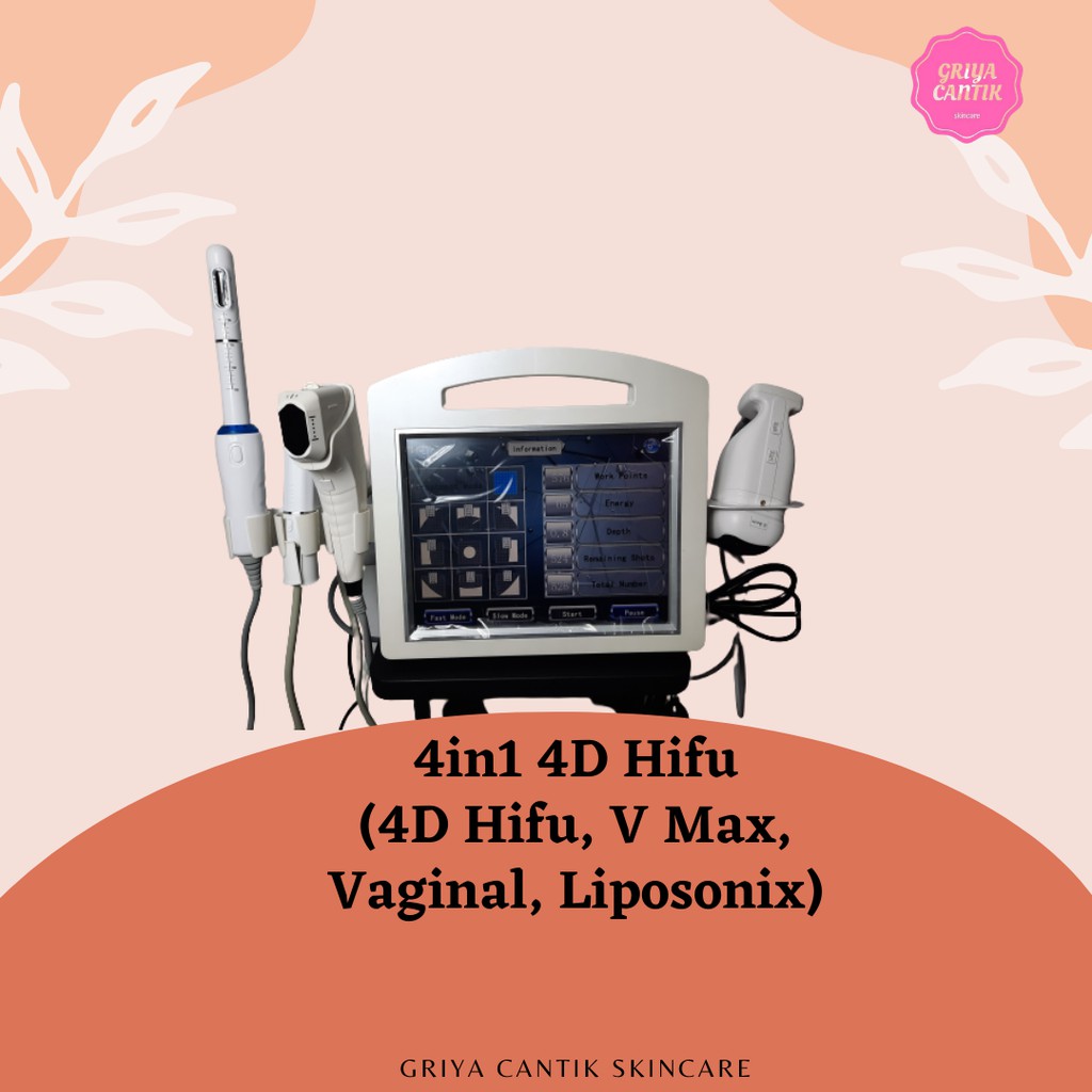 4in1 4D Hifu Free Trolly (4D Hifu, V Max, Vaginal, Liposonix) High Intensity Focused Ultrasound