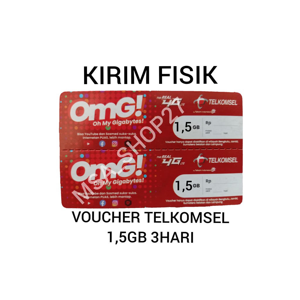 VOUCHER TELKOMSEL 1,5GB 3HARI SUMSEL