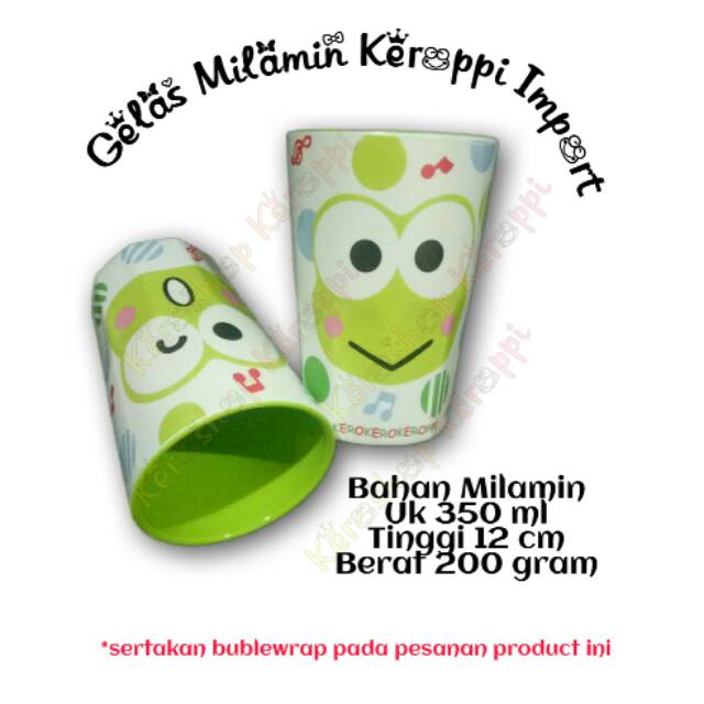 Keroshop Keroppi Gelas Melamin Import