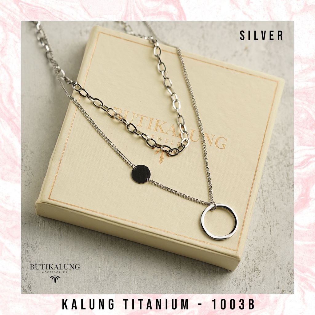 ELENA - Kalung Titanium Lapis Emas Necklace Perhiasan Tunangan Anti Karat Stainless 1003