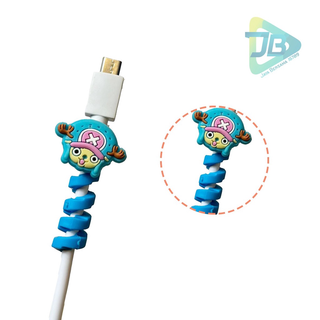 cable saver twist cable protector spiral pelindung ujung kabel karakter android iphone JB5577