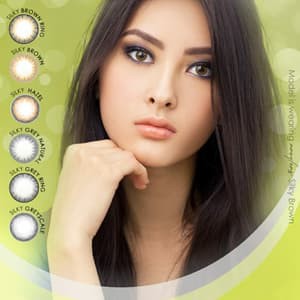 Softlens NAVY LENS BOX GREEN FLAT DIA 15.00mm Silky Omega NORMAL / Softlens/Lensa  Kontak/BS