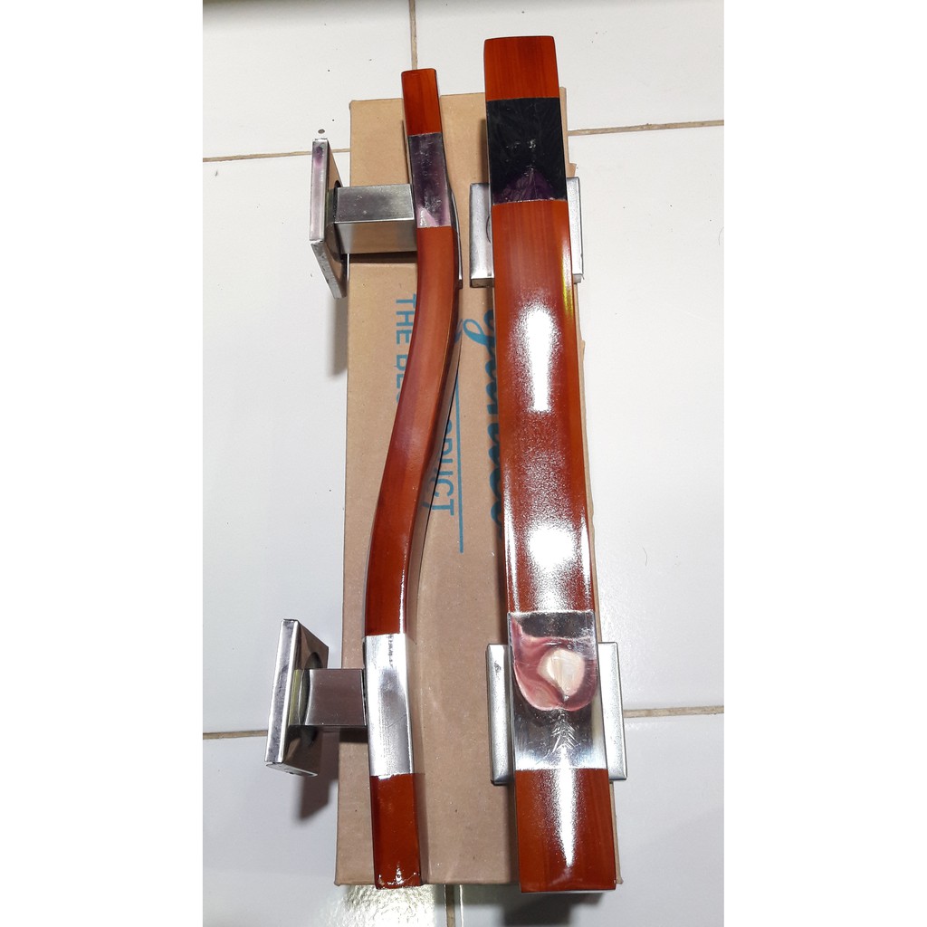 handle pintu rumah/ tarikan pintu/ gagang pintu stainless 33 cm model S natural