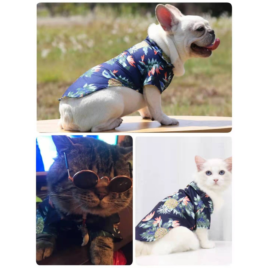 Baju Anjing Kucing | Kostum Kaos Kemeja Hawaii Aloha | Pet Aloha Hawai Shirt Clothes