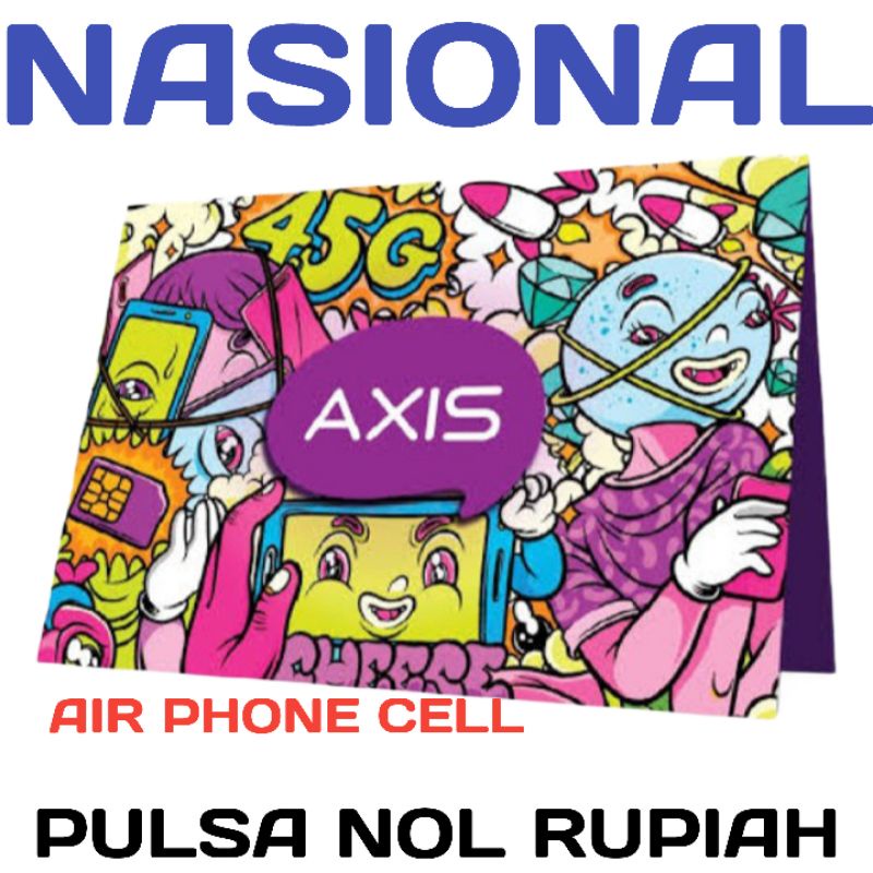 KARTU PERDANA AXIS PULSA NOL RUPIAH (nasional)