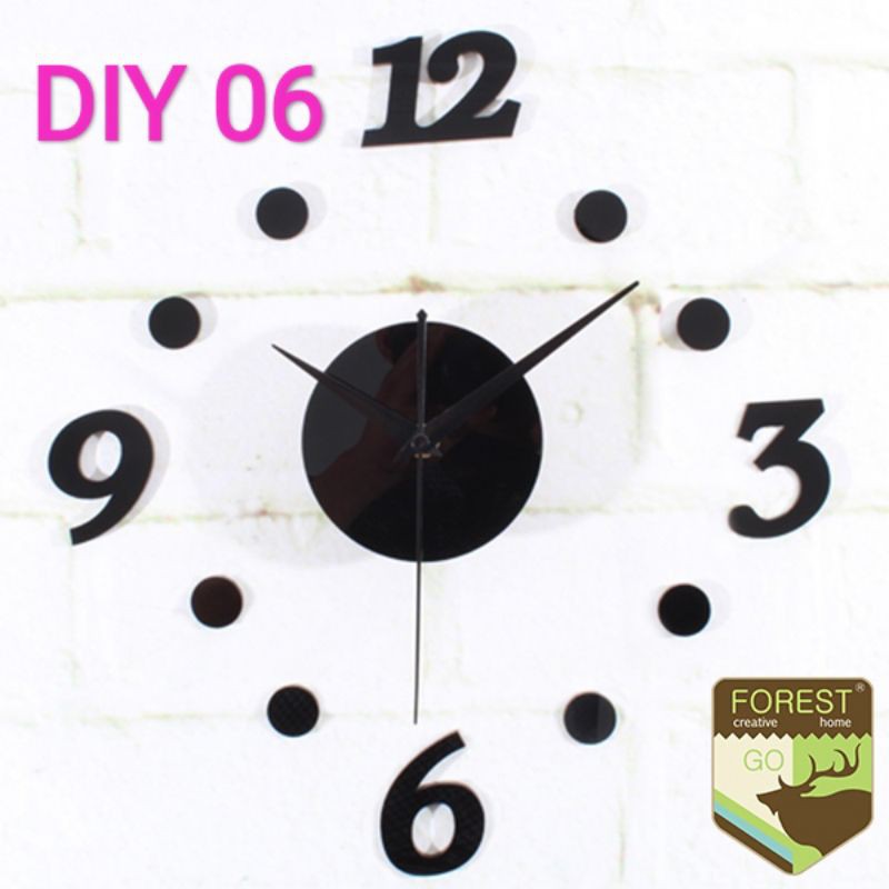 Jam Dinding DIY Unik Quartz Wall Clock Creative Dekorasi Interior-DIY 06