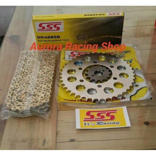 Gear SSS Set (428) Vixion New/ NVL ~ Size 14T /43T + Rantai 428 SB- 130L