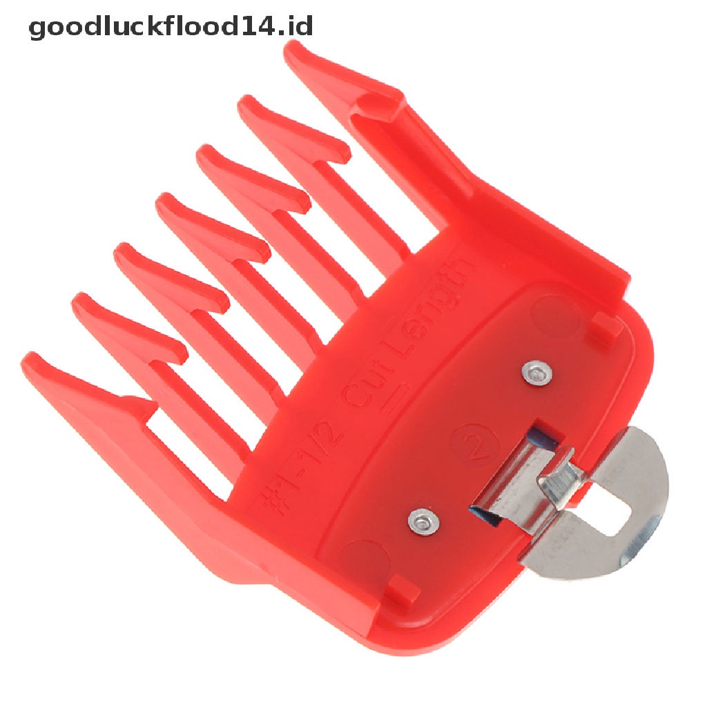 [OOID] 1.5+4.5mm Size Guide comb Red Attachment Comb Set with a Metal Holder Clipper ID