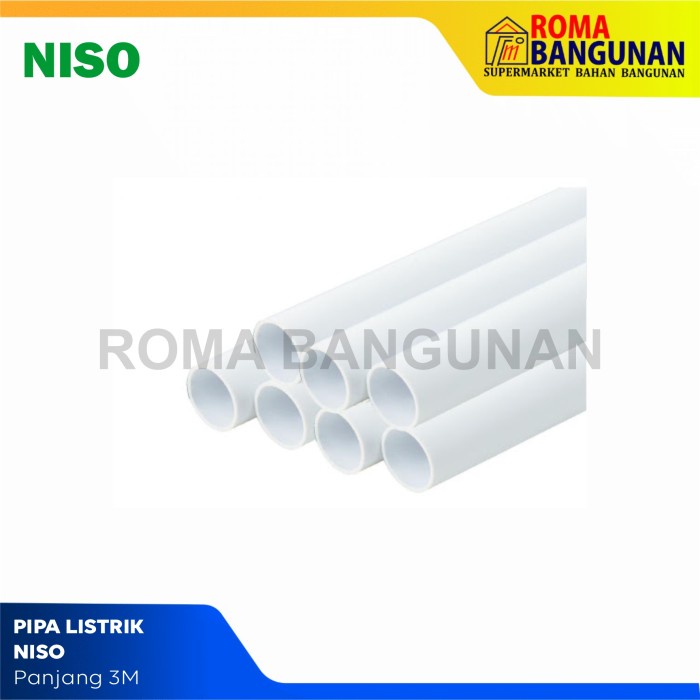 Niso Pipa Listrik Conduit 20MM 20 MM 3 METER