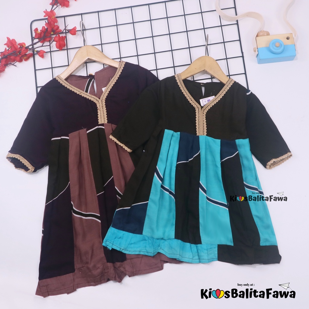 Dress Arabia uk 1-7 Tahun / PREMIUM Dres Anak Perempuan Lengan Pendek Daster Arab Baju Balita Import