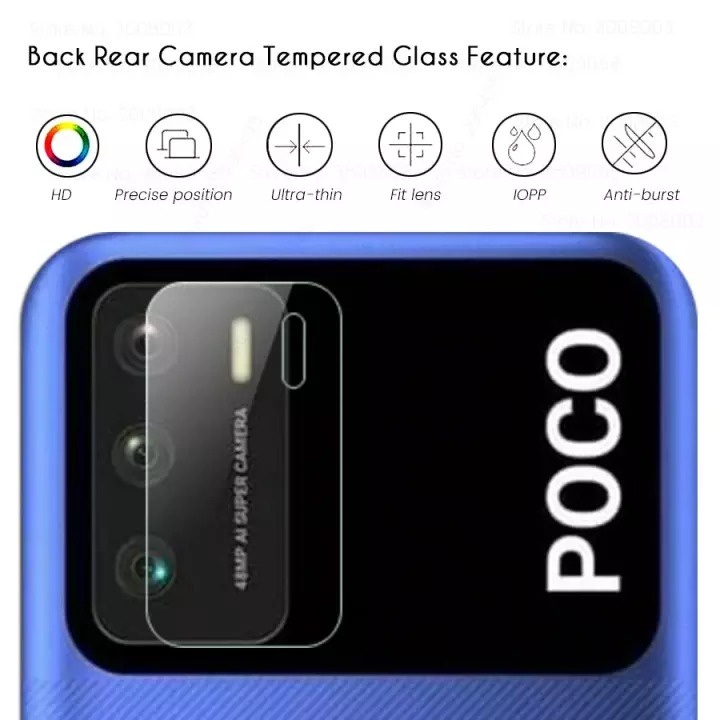 Pelindung Kamera XIaomi Poco M3 6.5 inchi Tempered Glass Protection Camera Kaca Transparan