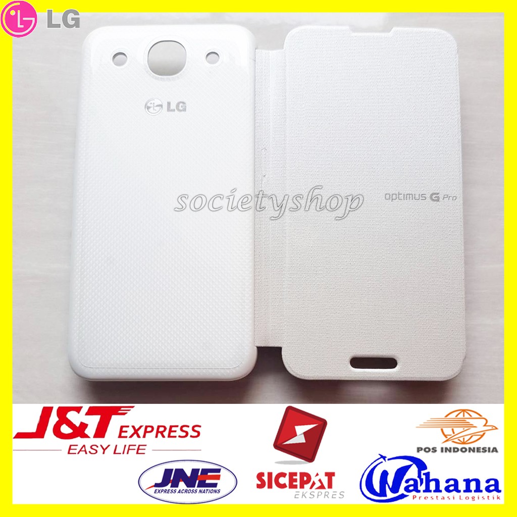 Quick Cover LG Optimus G Pro E980 F240 E986 Hp Lama Casing Flip Case Putih White Full Baru Magnet