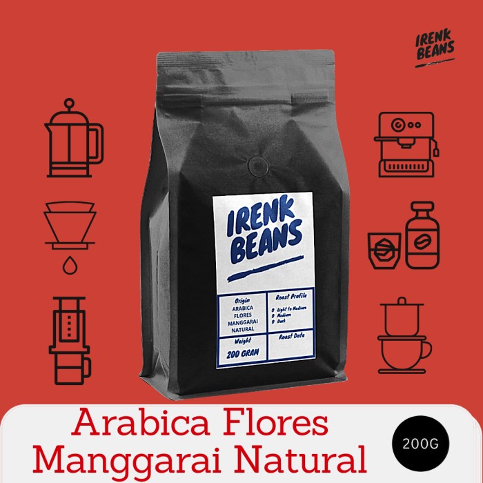 

(BISA COD) Kopi Arabica Flores Manggarai Natural 200g Biji Bubuk - BIJI KOPI