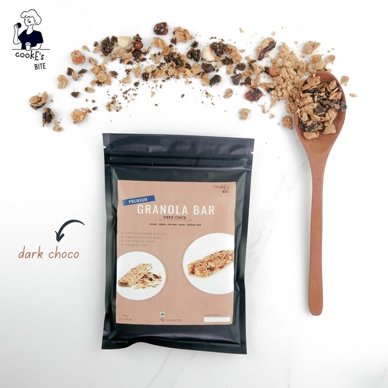 

Granola Bar - Dark Choco (75 gr) isi 2 bar