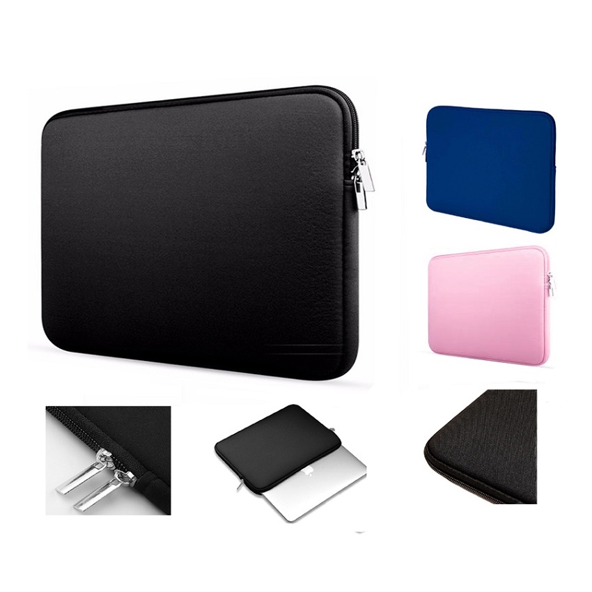 Tas Laptop Softcase Neoprene Sleeve Case Black 13 14 15 inch