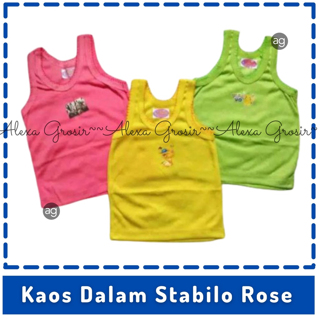 Singlet Bayi/ Kaos Dalam Bayi/ Singlet Anak/ Kaos Dalam Anak, Berkualitas Stabilo Enji S M L XL