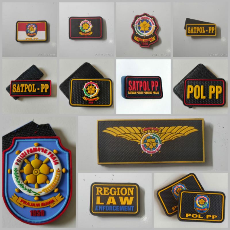 emblem patch rubber satpol PP