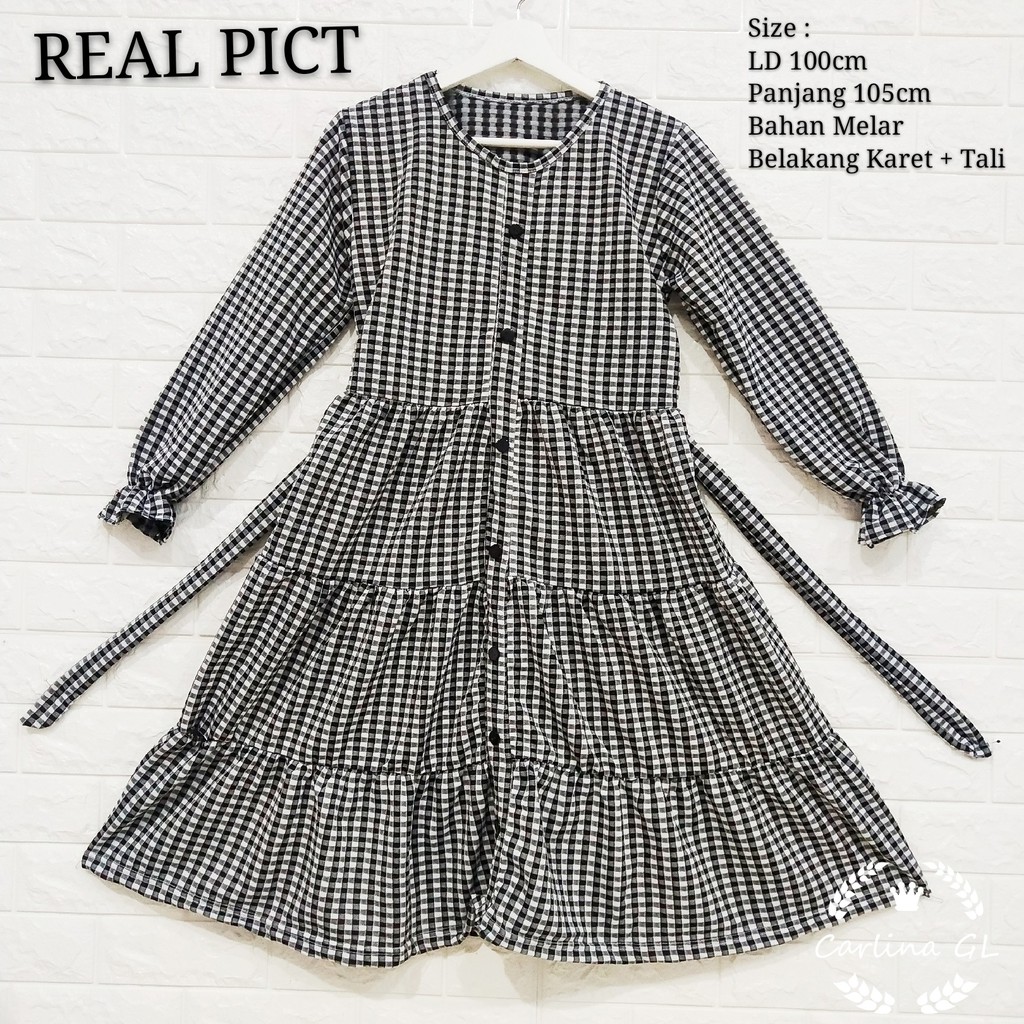 CARLINA Tunik Dress Miles Kotak Wanita